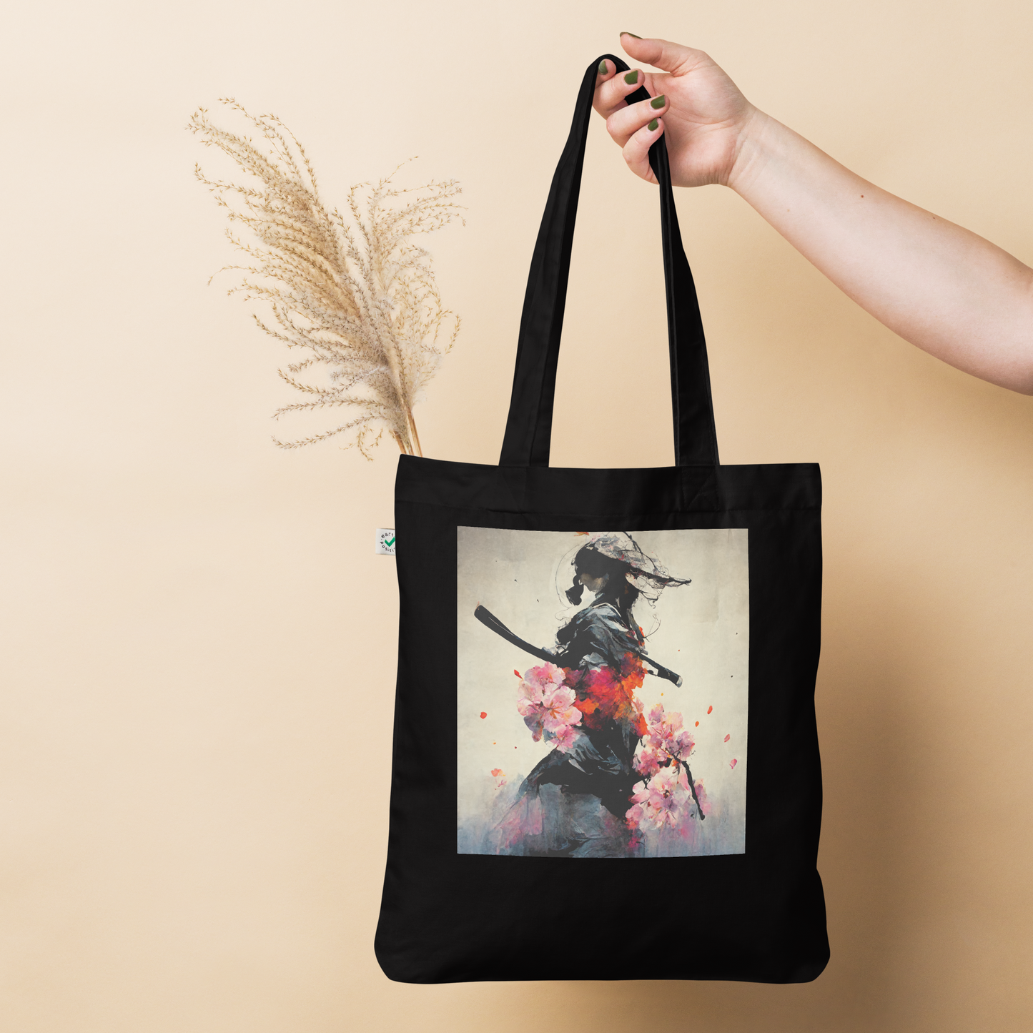 Shadow Samurai Sakura - Organic Fashion Tote Bag