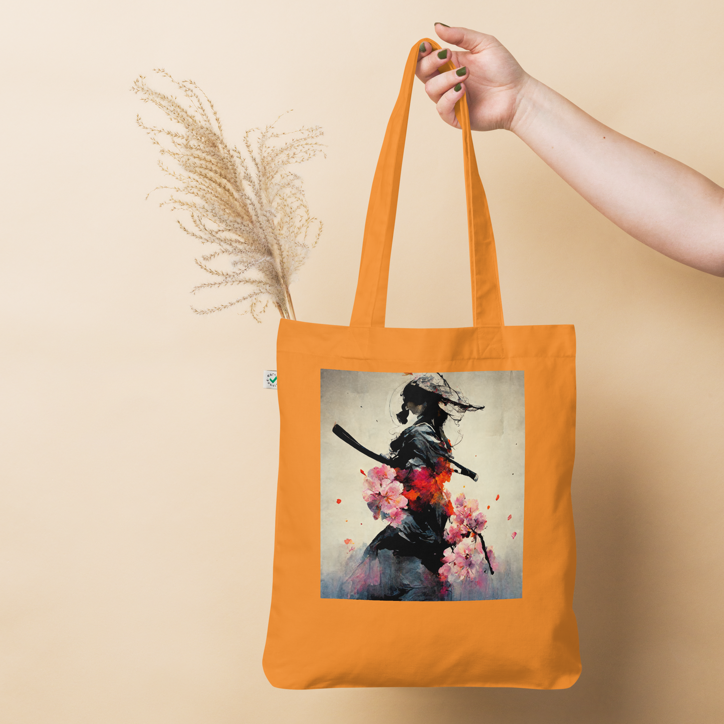 Shadow Samurai Sakura - Organic Fashion Tote Bag
