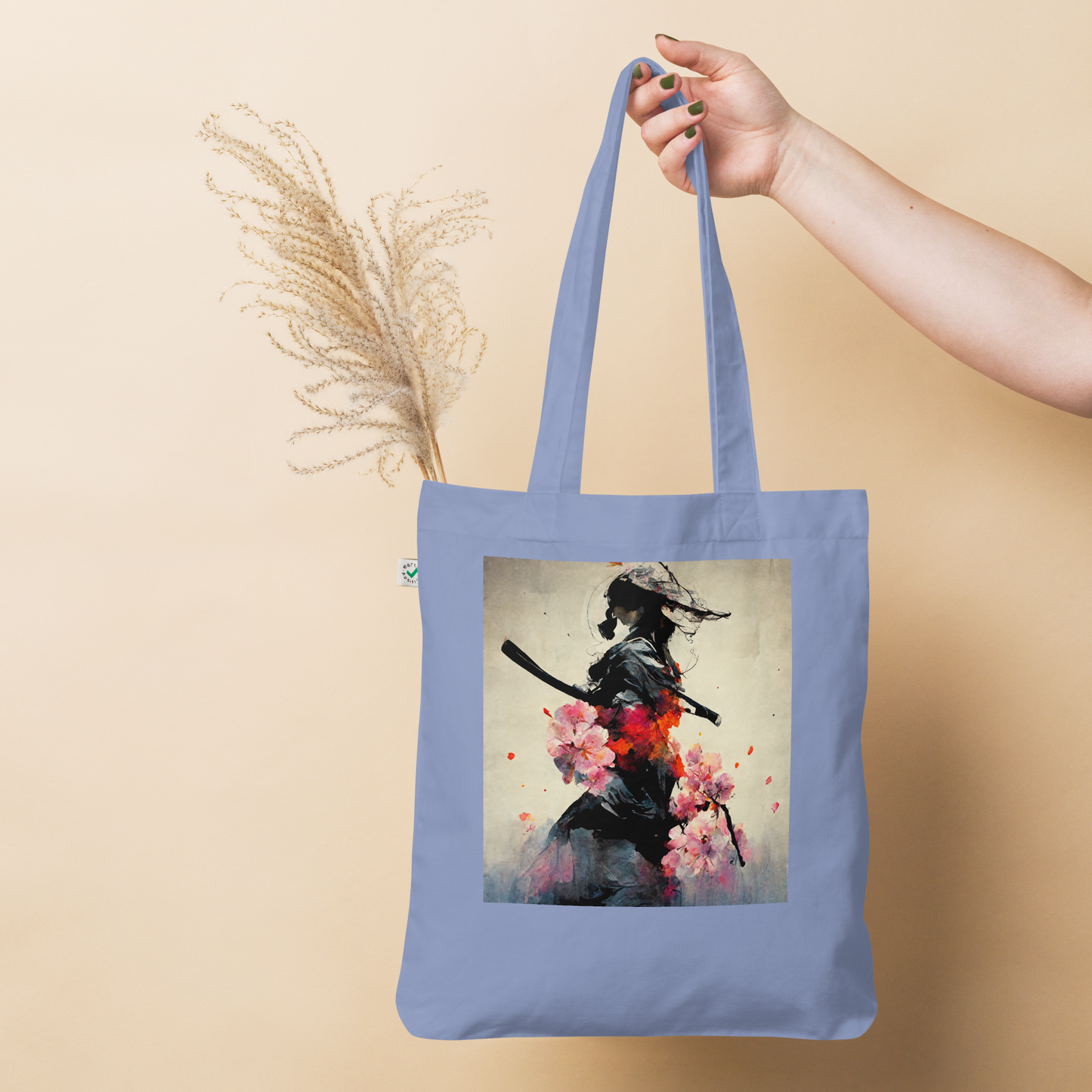 Shadow Samurai Sakura - Organic Fashion Tote Bag