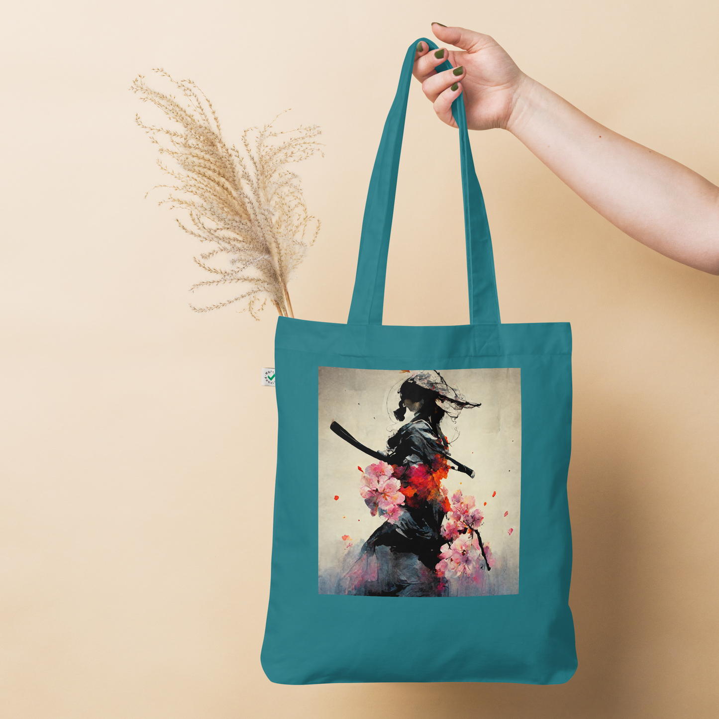 Shadow Samurai Sakura - Organic Fashion Tote Bag