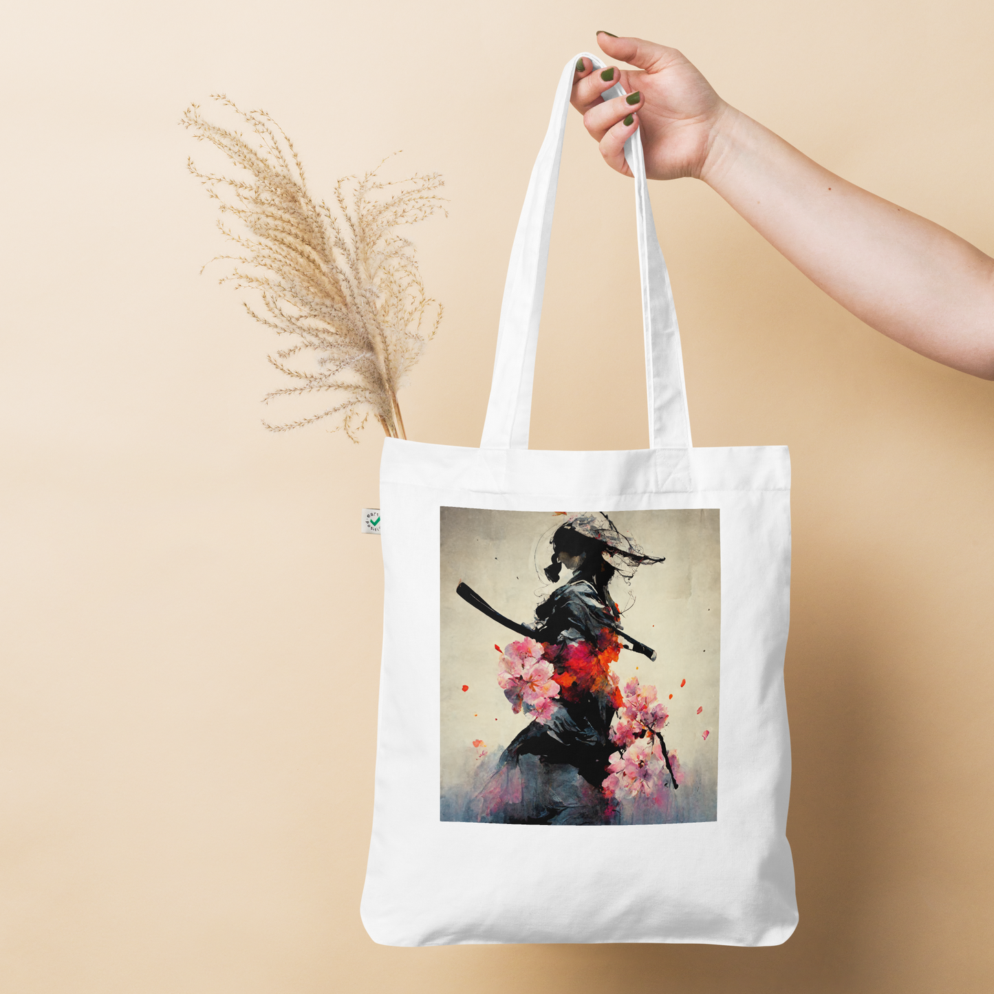Shadow Samurai Sakura - Organic Fashion Tote Bag