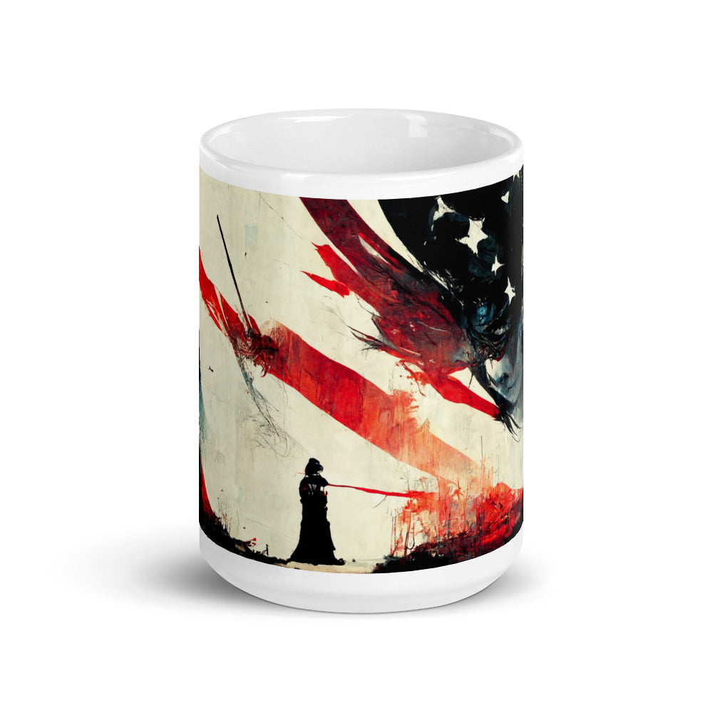 United States Samurai Showdown - White Glossy Mug