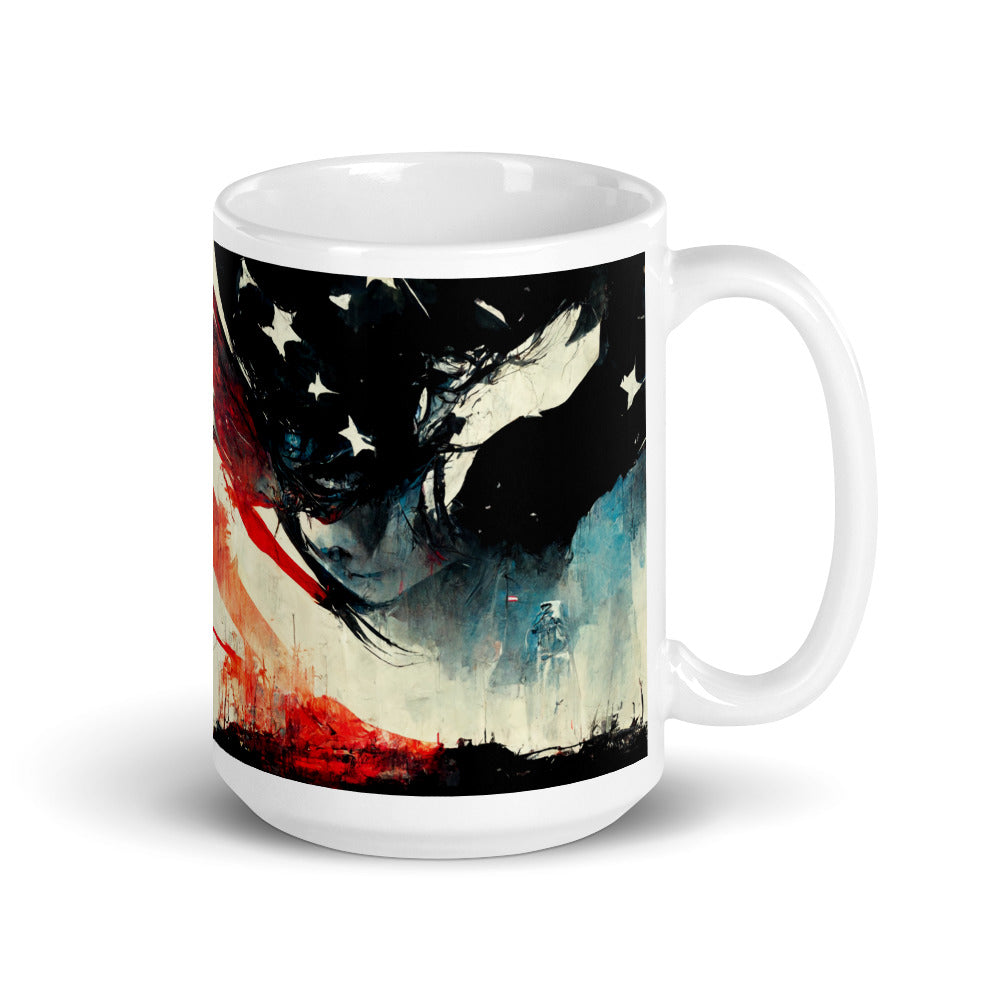 United States Samurai Showdown - White Glossy Mug
